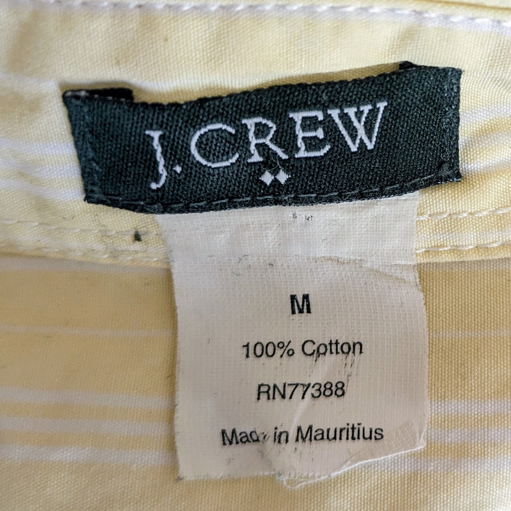 J. Crew Pale Yellow Striped Button-Up Blouse - Picture 4 of 5